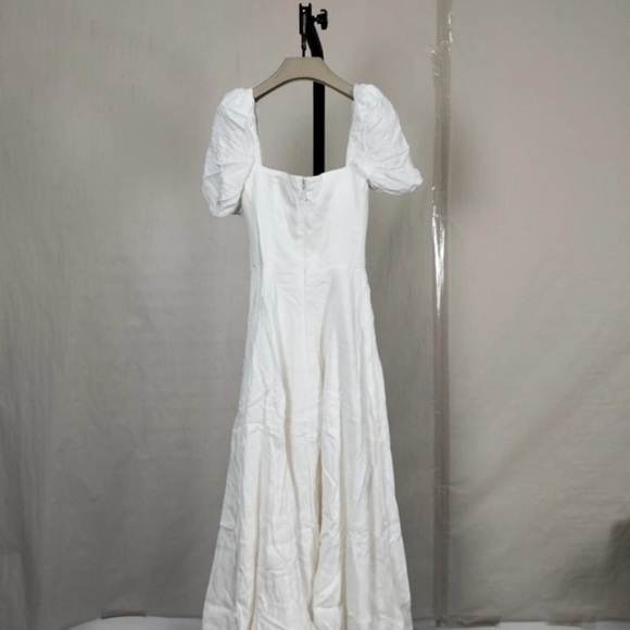 Elegant White Puff Sleeve Dress house of cb xs  tallulah white midi - Picture 4 of 6